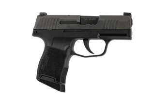 SIG Sauer P365 9mm compact 9mm handgun is equipped with tritium enhanced three-dot night sights.